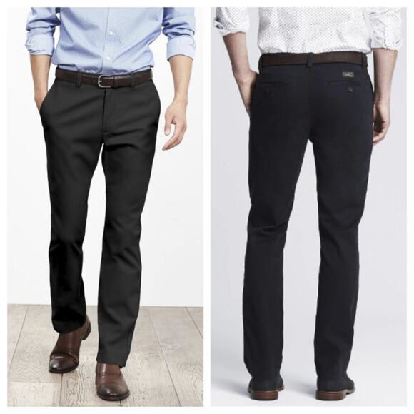 Banana Republic Men's Aiden Slim Fit Chino Pant Black Size 34x30 - Picture 1 of 11